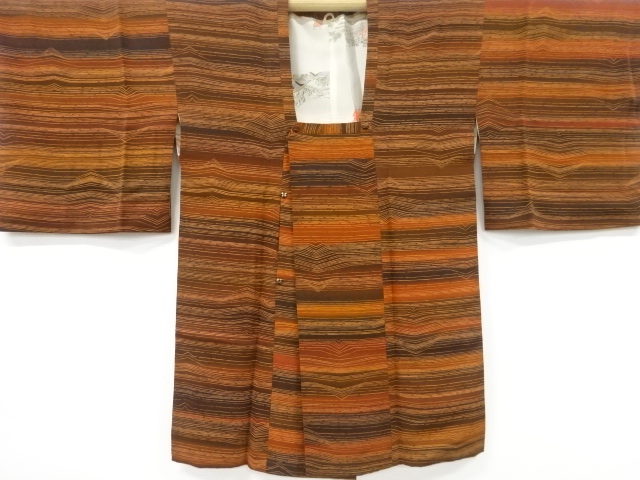 リサイクル　横段模様道行コート